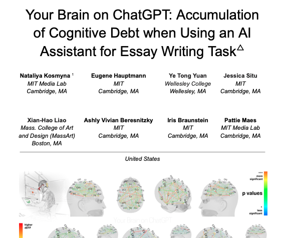 Your Brain on ChatGPT: Accumulation of Cognitive Debt when Using an AI Assistant for Essay Writing Task